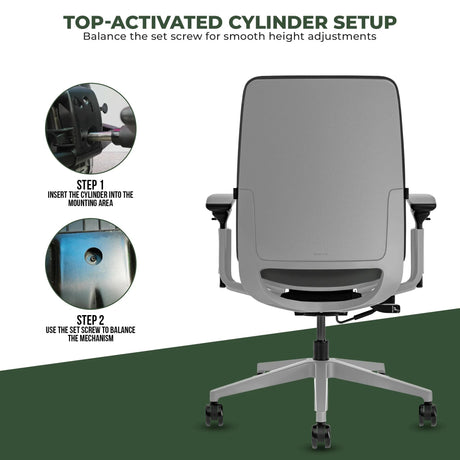 Steelcase Amia Task Chair - Fully Adjustable - Platinum Frame (Renewed) - Office Logix Shop