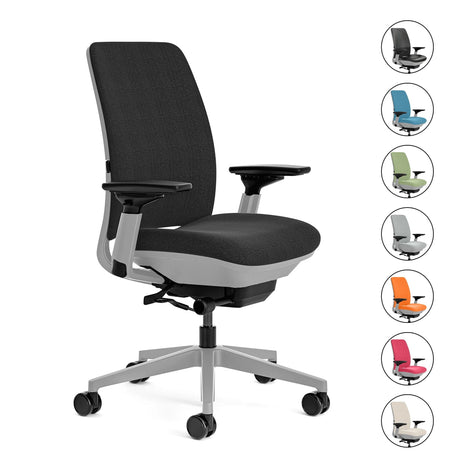 Steelcase Amia Task Chair - Fully Adjustable - Platinum Frame (Renewed) - Office Logix Shop