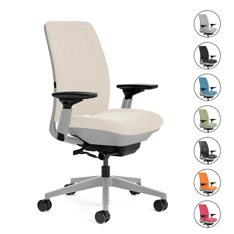 Steelcase Amia Task Chair - Fully Adjustable - Platinum Frame (Renewed) - Office Logix Shop