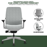 Steelcase Amia Task Chair - Fully Adjustable - Platinum Frame (Renewed) - Office Logix Shop