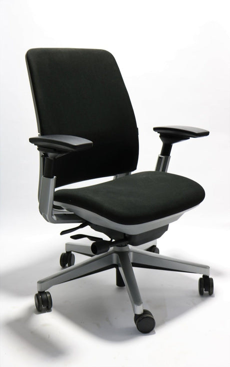 Steelcase Amia Task Chair - Fully Adjustable - Platinum Frame (Renewed) - Office Logix Shop