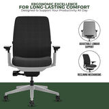 Steelcase Amia Task Chair - Fully Adjustable - Platinum Frame (Renewed) - Office Logix Shop