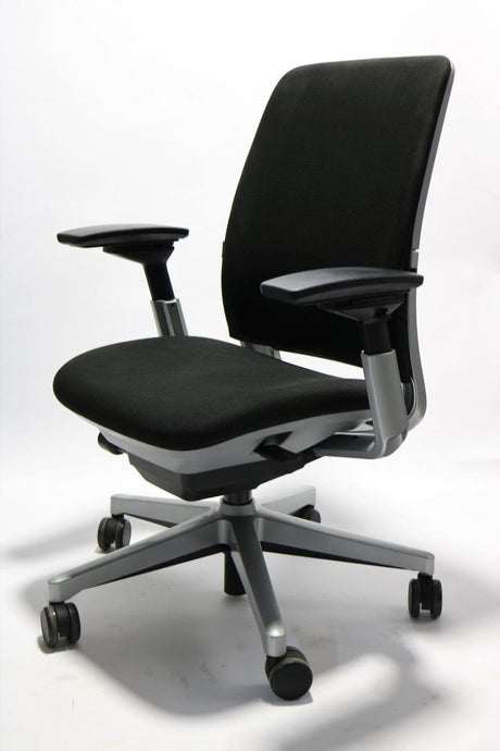 Steelcase Amia Task Chair - Fully Adjustable - Platinum Frame (Renewed) - Office Logix Shop