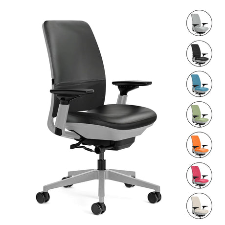 Steelcase Amia Task Chair - Fully Adjustable - Platinum Frame (Renewed) - Office Logix Shop