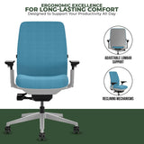 Steelcase Amia Task Chair - Fully Adjustable - Platinum Frame (Renewed) - Office Logix Shop