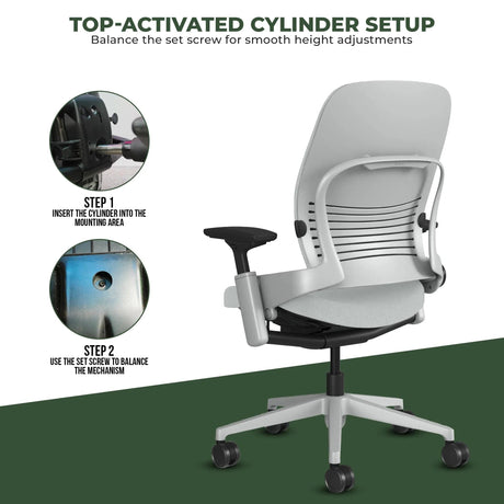 Steelcase Leap V2 Chair with Platinum Base and Frame - Fully Loaded (Rеnеwеd) - Office Logix Shop