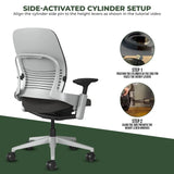 Steelcase Leap V2 Chair with Platinum Base and Frame - Fully Loaded (Rеnеwеd) - Office Logix Shop