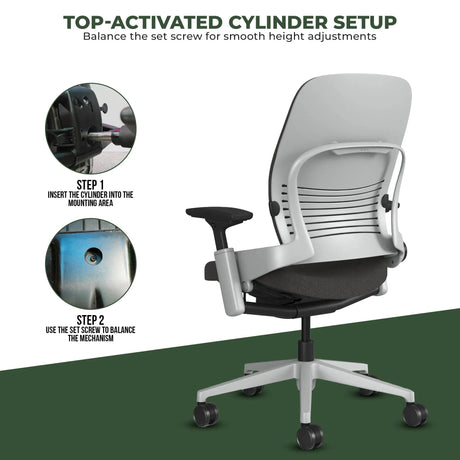 Steelcase Leap V2 Chair with Platinum Base and Frame - Fully Loaded (Rеnеwеd) - Office Logix Shop