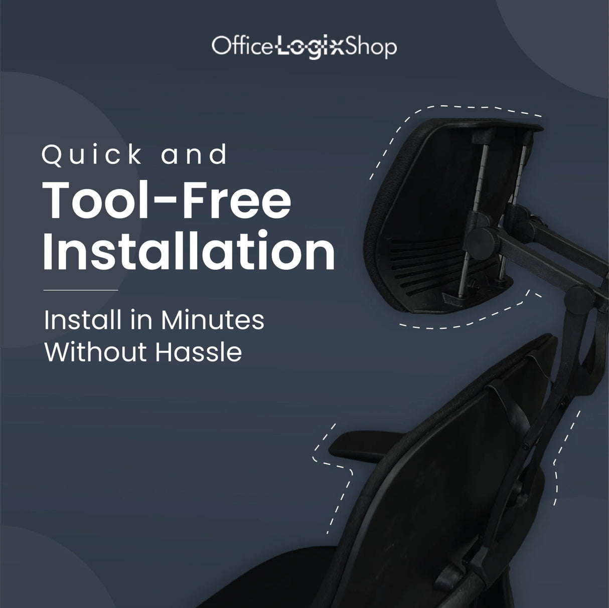 Steelcase Leap V2 Headrest - (Limited Quantity in Stock) - UTILITY PATENT PENDING - Office Logix Shop