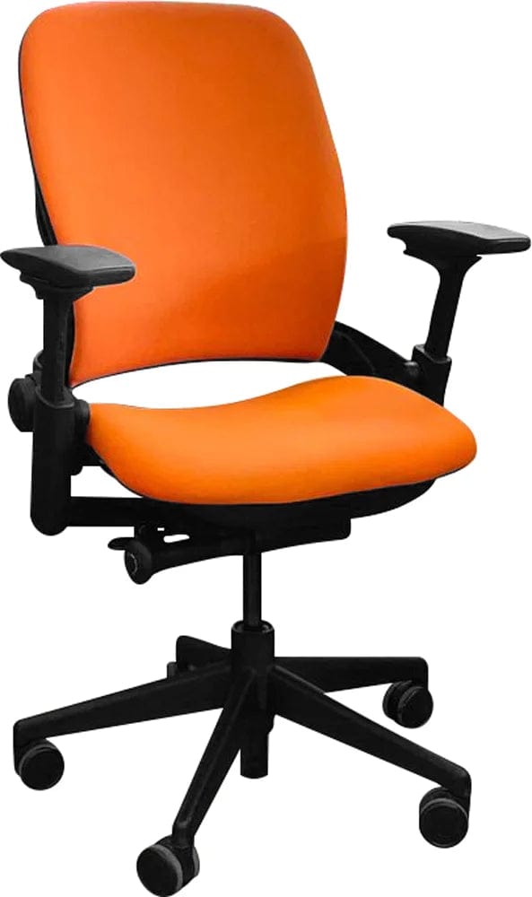 Steelcase Office Chairs Orange Steelcase Leap V2 Chair with Black Base and Frame  (Rеnеwеd)