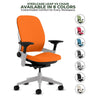 Steelcase Office Chairs Orange Steelcase Leap V2 Chair with Platinum Base and Frame - Fully Loaded (Rеnеwеd)