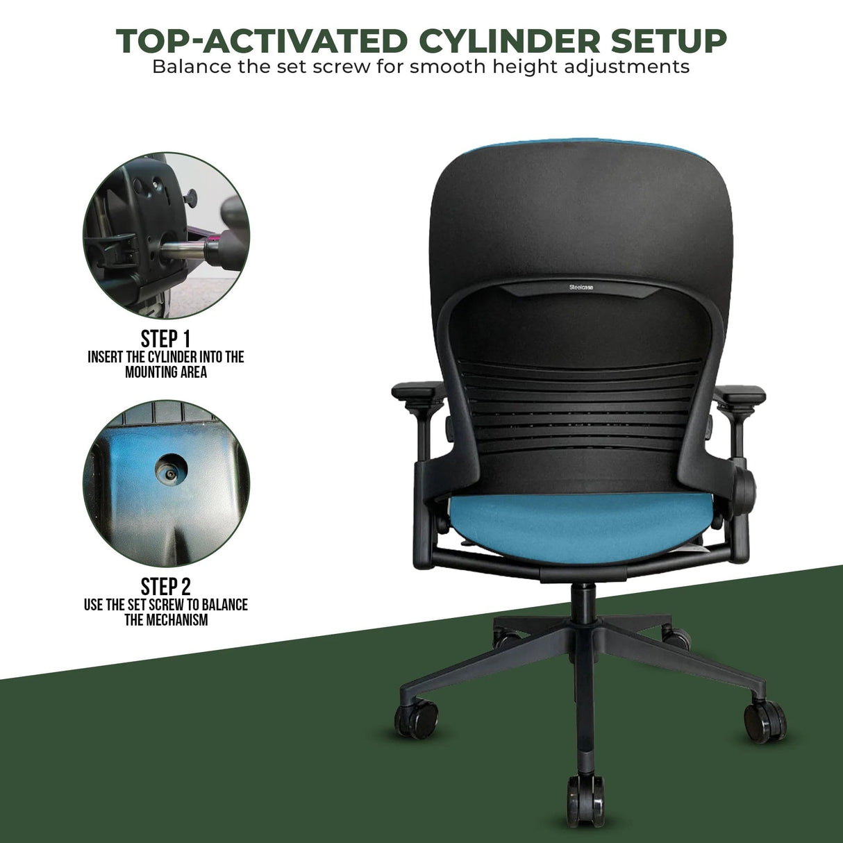 Steelcase Leap V2 Chair with Black Base and Frame - Fully Loaded (Rеnеwеd) - Office Logix Shop