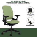 Steelcase Leap V2 Chair with Black Base and Frame - Fully Loaded (Rеnеwеd) - Office Logix Shop