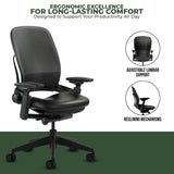 Steelcase Office Chairs Steelcase Leap V2 Chair with Black Base and Frame - Fully Loaded (Rеnеwеd)