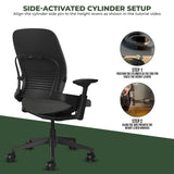 Steelcase Office Chairs Steelcase Leap V2 Chair with Black Base and Frame - Fully Loaded (Rеnеwеd)