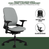 Steelcase Office Chairs Steelcase Leap V2 Chair with Black Base and Frame - Fully Loaded (Rеnеwеd)