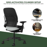 Steelcase Office Chairs Steelcase Leap V2 Chair with Black Base and Frame (Rеnеwеd)