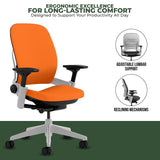 Steelcase Office Chairs Steelcase Leap V2 Chair with Platinum Base and Frame - Fully Loaded (Rеnеwеd)