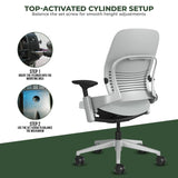 Steelcase Office Chairs Steelcase Leap V2 Chair with Platinum Base and Frame - Fully Loaded (Rеnеwеd)