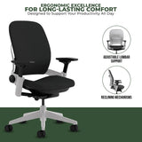 Steelcase Office Chairs Steelcase Leap V2 Chair with Platinum Base and Frame - Fully Loaded (Rеnеwеd)