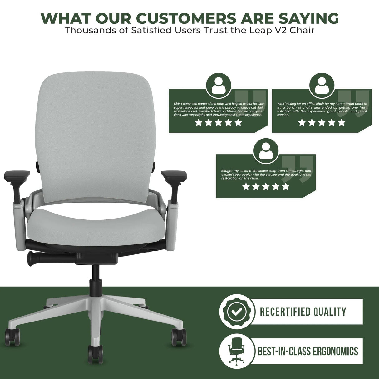 Steelcase Office Chairs Steelcase Leap V2 Chair with Platinum Base and Frame - Fully Loaded (Rеnеwеd)