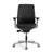 Steelcase Office Task Chair Black Leather-Titanium Frame Steelcase Amia Task Chair - Fully Adjustable -  (Renewed)