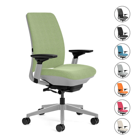 Steelcase Amia Task Chair - Fully Adjustable - Platinum Frame (Renewed) - Office Logix Shop