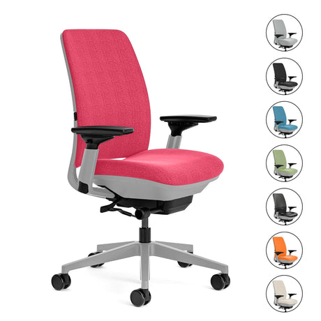 Steelcase Amia Task Chair - Fully Adjustable - Platinum Frame (Renewed) - Office Logix Shop