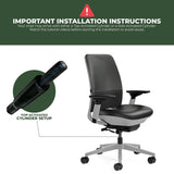 Steelcase Office Task Chair Steelcase Amia Task Chair - Fully Adjustable - Platinum Frame  (Renewed)