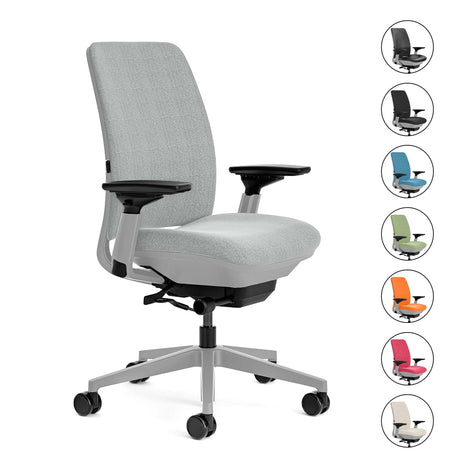 Steelcase Office Task Chair Steelcase Amia Task Chair - Fully Adjustable - Platinum Frame  (Renewed)