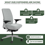 Steelcase Office Task Chair Steelcase Amia Task Chair - Fully Adjustable - Platinum Frame  (Renewed)